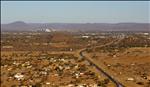 View from air towards Gaborone